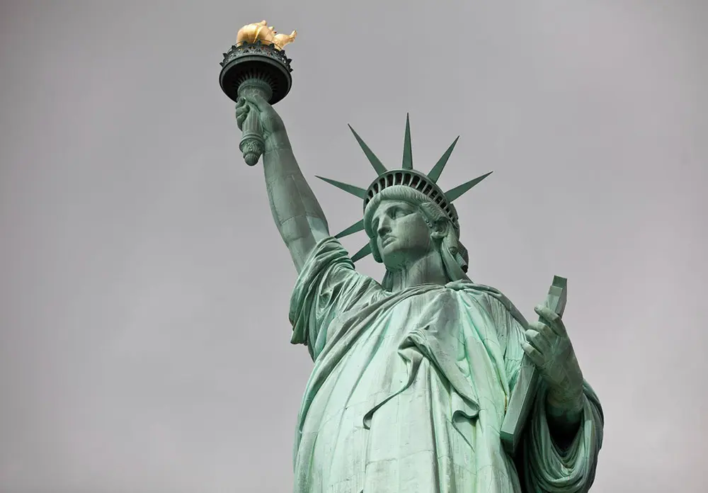 Tượng Nữ Thần Tự Do tại New York, Mỹ (ảnh: The Epoch Times).